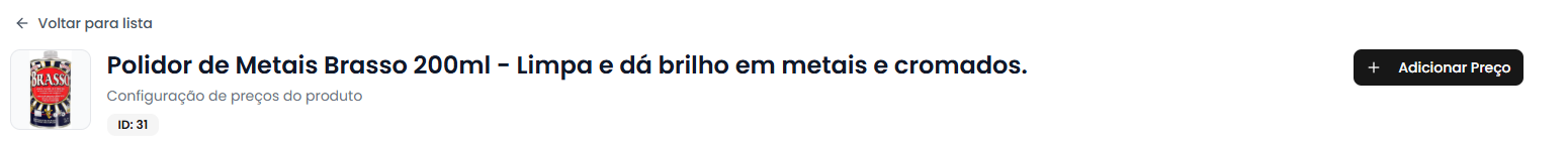 Cabeçalho da configuração