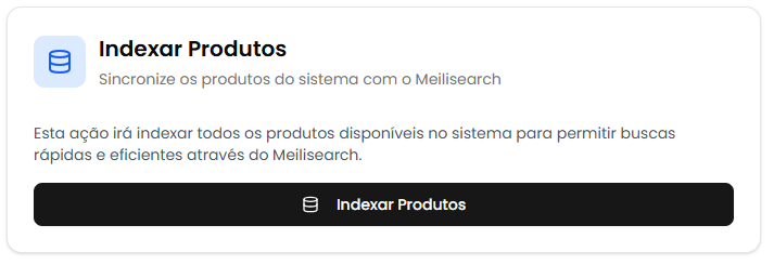 Card de Indexar Produtos