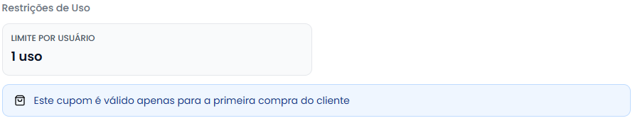 Card de restrições