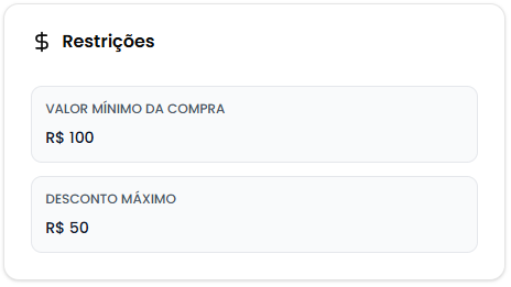 Card de restrições