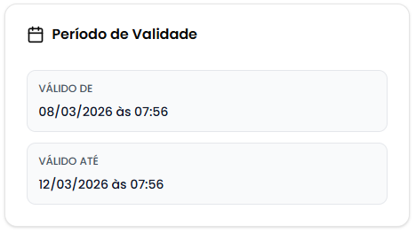 Card de validade