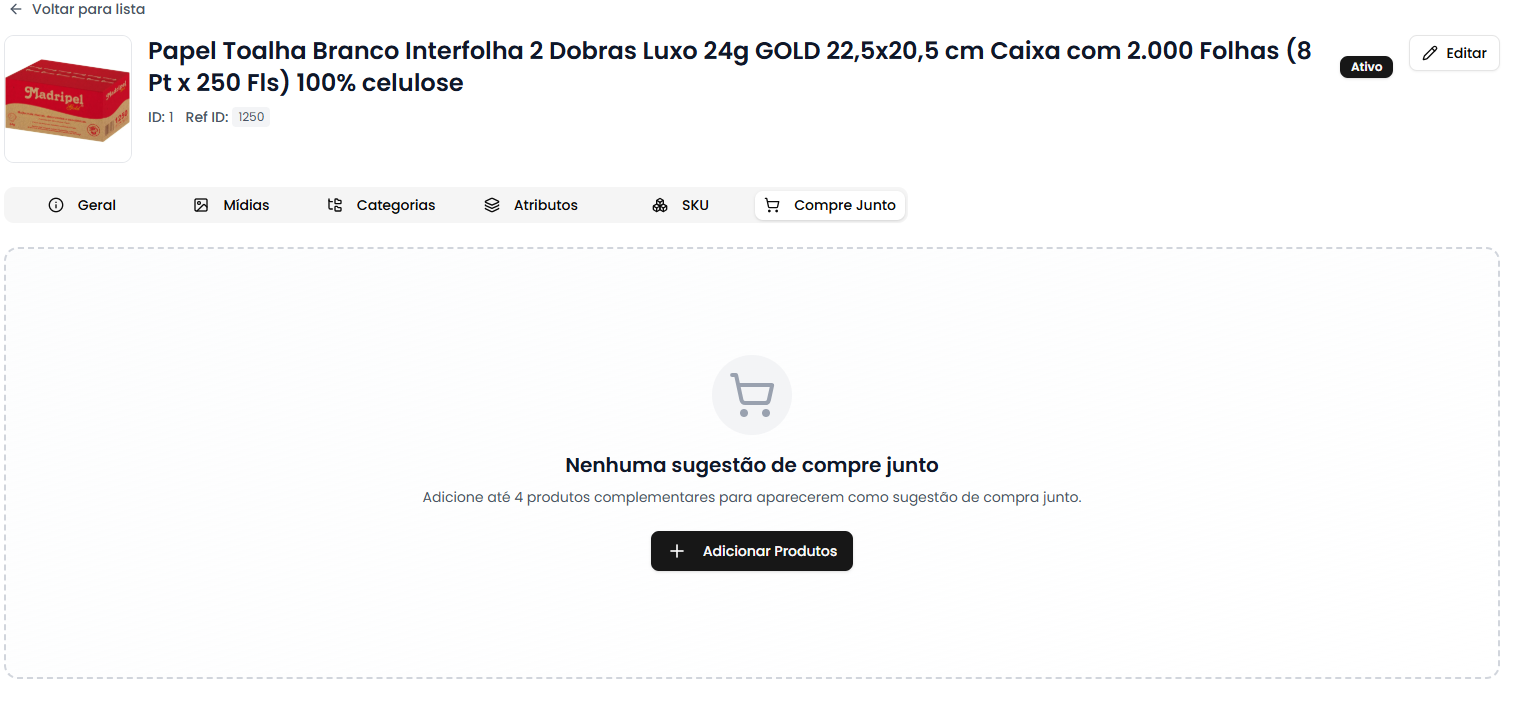 Aba Compre Junto vazia
