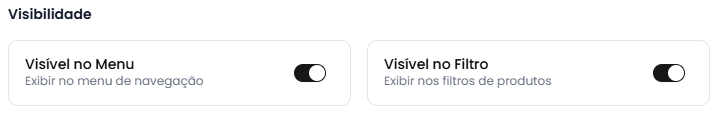 Configuração de visibilidade