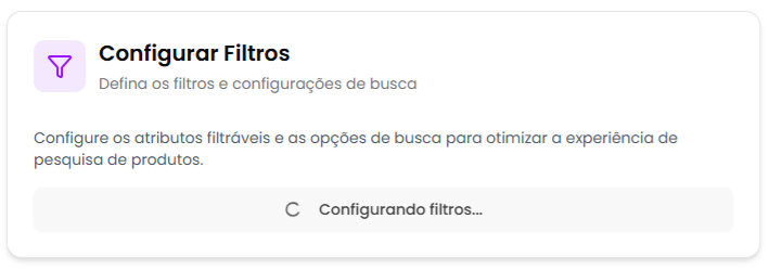Processo de configuração em andamento