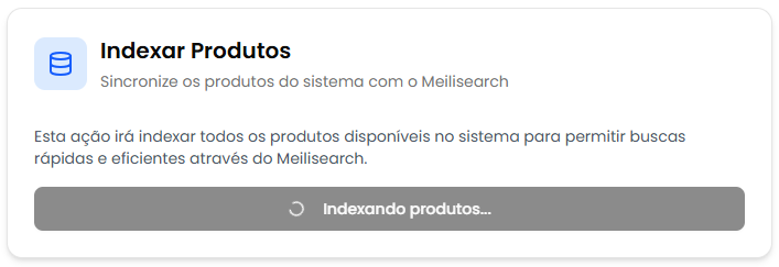 Processo de indexação em andamento