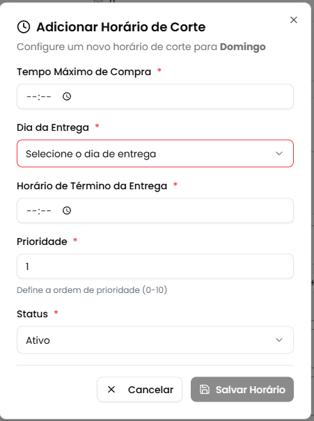 Modal Adicionar Regra